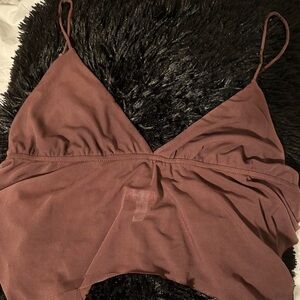 Urban Outfitters Brown Spaghetti Strap Tank Top